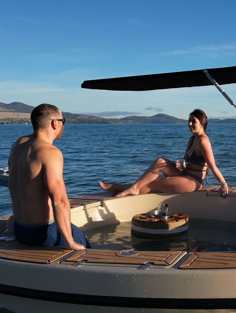 Private Moments on the Bay Area Hot Tub Boat