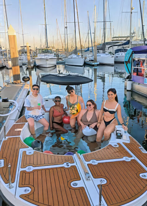 Birthday celebration on the Bay Area Hot Tub Boat