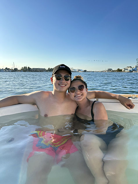 Date night on the Bay Area Hot Tub Boat