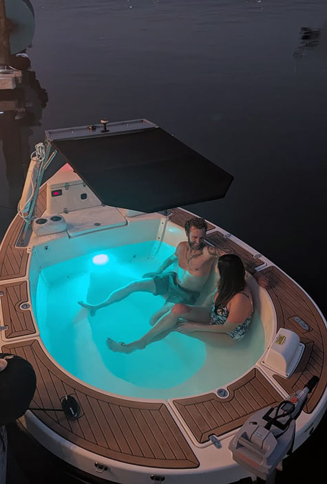 Date night on the Bay Area Hot Tub Boat